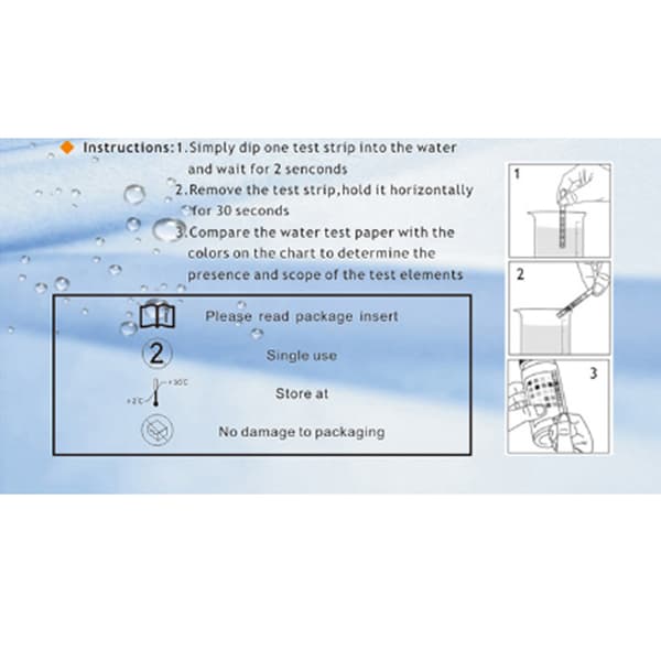 INF pH-testremsor med temperaturpapper Drinking water 16 tests