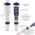 Miniatyrbild 2 av 4: INN PH-testare 5 i 1 elektronisk poolvattentestare ph/tds/ec/salthalt/tempmeter med ATC ph-mätare högupplöst precision
