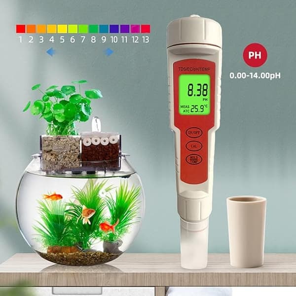 4-in-1 digitaalinen pH-mittari vedelle - Vesitesteri