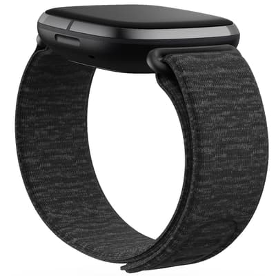 Fitbit Versa 3/Sense Hook & Loop Band Charcoal (S)