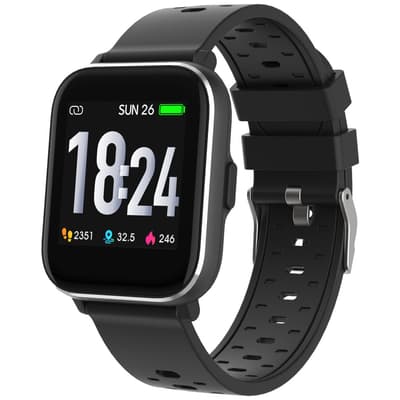 Denver SW-162 Smartwatch with body temperature sensor & heart rate sensor Black