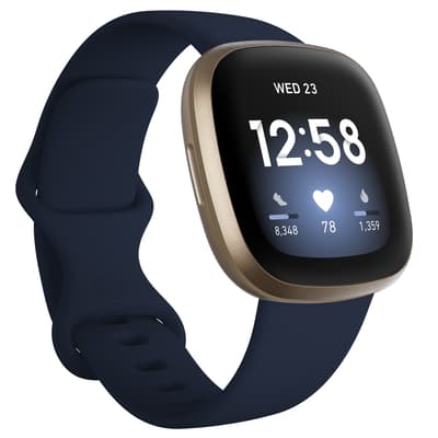 Fitbit Versa 3 Midnight/Soft Gold Smartwatch