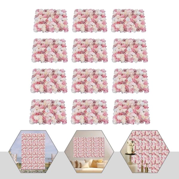 Återanvändbar Blomväggsbakgrund, Elegant Design, Lätt Montering, Inomhus/Utebruk