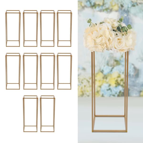 Bröllopsblomsterställ, Modern design, Guldfinish, Set om 10