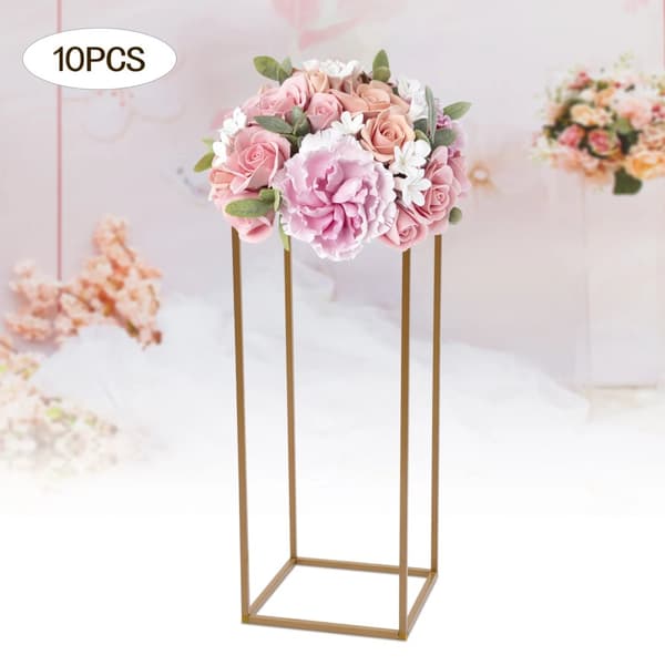 Bröllopsblomsterställ, Modern design, Guldfinish, Set om 10