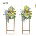 Miniatyrbild 1 av 4: Bröllopsblomsterställ, Modern design, Guldfinish, Set om 10