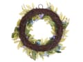 Miniatyrbillede 4 af 5: Dørkrans Blå Flerfarvet Plastik og Jern ø 50 cm Rundt Dekorativ Julekrans Blomstret Bordpynt Vægdekoration Ornament i Rustik Boho stil