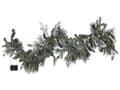 Miniatyrbild 5 av 7: Julgirlang Vit Syntetiskt Material 180 cm Belyst Snöig med LED Lampor Högtidlig Dekor