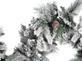Miniatyrbild 6 av 7: Julgirlang Vit Syntetiskt Material 180 cm Belyst Snöig med LED Lampor Högtidlig Dekor