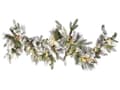 Miniatyrbild 1 av 7: Julgirlang Vit Syntetiskt Material 180 cm Belyst Snöig med LED Lampor Högtidlig Dekor