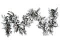 Miniatyrbillede 4 af 7: Juleguirlande Hvid og grøn Syntetisk PVC Materiale 270 cm forbelyst med LED-lys Sæsonbestemt indretning julepynt