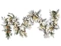 Miniatyrbillede 1 af 7: Juleguirlande Hvid og grøn Syntetisk PVC Materiale 270 cm forbelyst med LED-lys Sæsonbestemt indretning julepynt