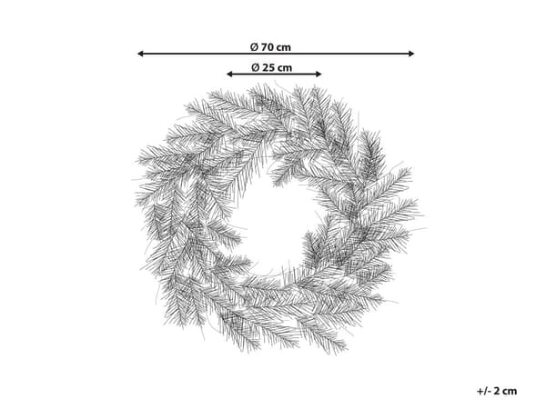 Julkrans Vit Syntetmaterial 70 cm Rund LED-lampor inomhustillbehör