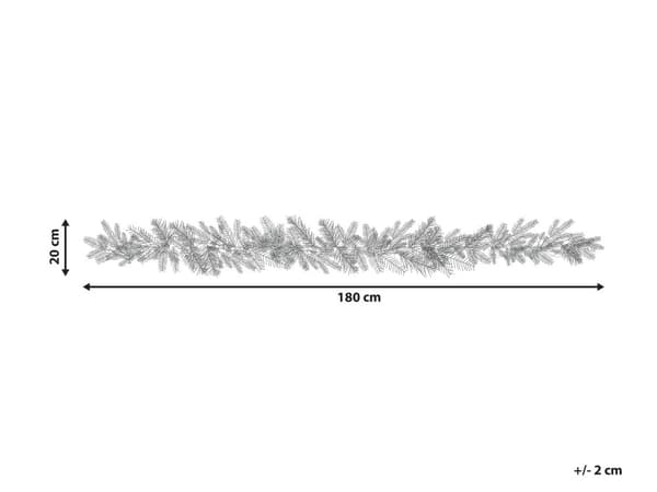 Julkrans Vit Syntetmaterial 180 cm Rund LED-lampor inomhustillbehör