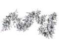 Miniatyrbillede 4 af 7: Juleguirlande grøn og hvid Syntetisk Materiale bomuld 180 cm LED-lys Plast Kunstig dekoration til ophæng over pejs