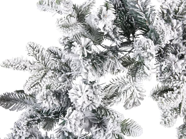 Juleguirlande grøn og hvid Syntetisk Materiale bomuld 180 cm LED-lys Plast Kunstig dekoration til ophæng over pejs