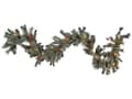 Miniatyrbillede 1 af 7: Juleguirlande grøn og hvid Syntetisk Materiale bomuld 180 cm LED-lys Plast Kunstig dekoration til ophæng over pejs