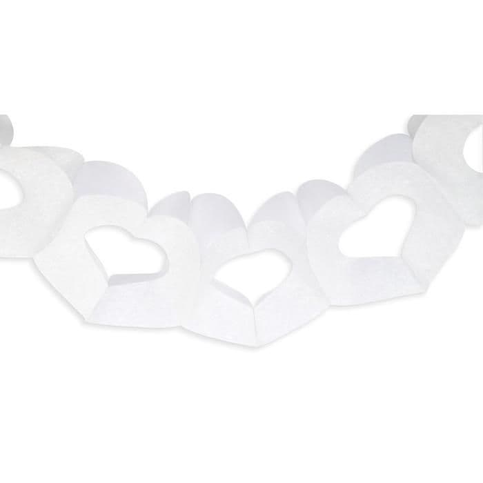 Garland - Vitt hjärta - 3 m - Scrapcooking Party