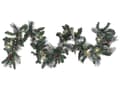 Miniatyrbillede 1 af 6: Julekrans Grøn Syntetisk Materiale 180 cm LED-lys Kunstige frostede fyrrekogler Bær Justerbare kviste