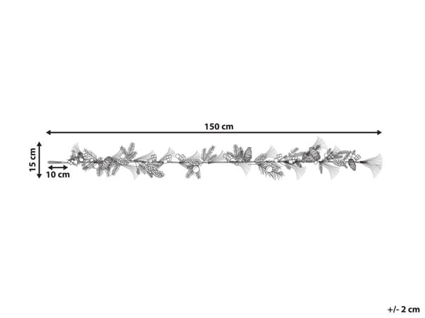 Konstgjord Julgirland Grön Koppar Syntetmaterial 150 cm med Ornament Frostig