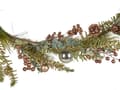 Miniatyrbild 4 av 5: Konstgjord Julgirland Grön Koppar Syntetmaterial 150 cm med Ornament Frostig