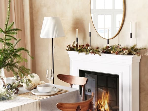 Kunstig Julekrans Grøn Kobber Syntetisk Materiale 150 cm med Ornamenter