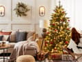 Miniatyrbillede 4 af 6: Julekrans Grøn Guld Syntetisk materiale 45 cm Fyrrekogler Snekugler Traditionelt Design Rund