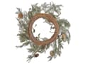 Miniatyrbillede 5 af 6: Julekrans Grøn Guld Syntetisk materiale 45 cm Fyrrekogler Snekugler Traditionelt Design Rund