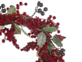 Miniatyrbillede 6 af 6: Julekrans Rød Syntetisk Materiale 40 cm Bær Traditionelt Design Rund