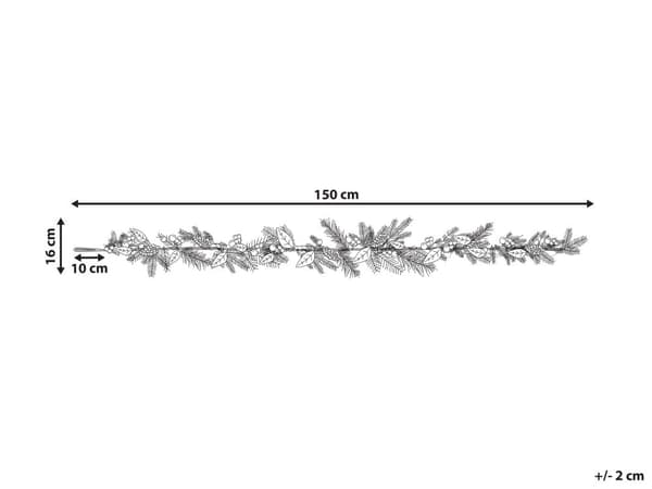 Kunstig Juleguirlande Flerfarvet Syntetisk Materiale 150 cm med Ornamenter