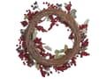 Miniatyrbild 5 av 6: Julkrans Röd Syntetiskt Material 40 cm Bär Traditionell Design Rund