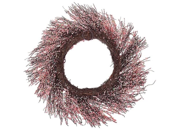 Dørkrans Rosa Kunstige blomster Ø 50 cm Veggdekorasjon Håndlaget Tradisjonell Rustikk Boho