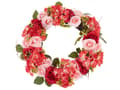 Miniatyrbilde 1 av 5: Dørkrans Rosa Rød Kunstige blomster Ø 50 cm Veggdekorasjon Håndlaget Rustikk Tradisjonell Boho