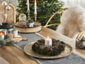 Miniatyrbilde 4 av 6: Julekrans Grønt Syntetisk Materiale Tre Furukongler Tradisjonell Design Rund 35 cm