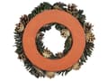 Miniatyrbilde 6 av 6: Julekrans Grønt Syntetisk Materiale Tre Furukongler Tradisjonell Design Rund 35 cm