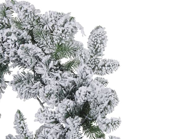 Julekrans i Hvitt Syntetisk Materiale 70 cm Rund LED-lys Innendørs Tilbehør