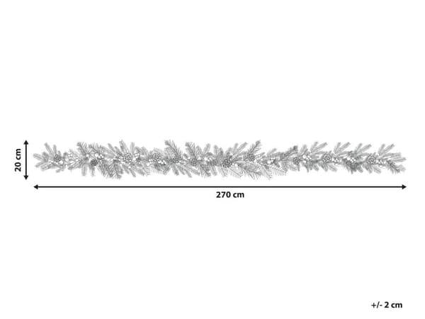 Julekrans Grønt syntetisk materiale 270 cm LED-lys Kunstige justerbare kvister