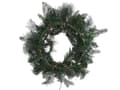 Miniatyrbilde 5 av 7: Julekrans Hvit Syntetisk Materiale 55 cm Pre Lit Kunstig Snø Furu Cons Seasonal Hjemme Dekor
