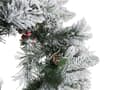 Miniatyrbilde 6 av 7: Julekrans Hvit Syntetisk Materiale 55 cm Pre Lit Kunstig Snø Furu Cons Seasonal Hjemme Dekor