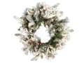 Miniatyrbilde 1 av 7: Julekrans Hvit Syntetisk Materiale 55 cm Pre Lit Kunstig Snø Furu Cons Seasonal Hjemme Dekor