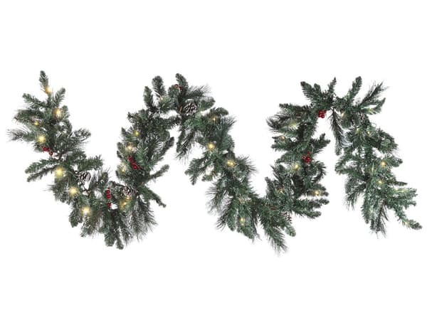 Julekrans Grønn Syntetisk Materiale 270 cm LED-lys Kunstig Justerbare Kvister