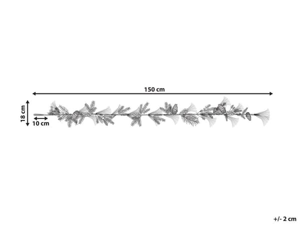 Kunstig Julekrans Grønn Syntetisk Materiale 150 cm Ornament Frostet