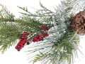 Miniatyrbilde 4 av 5: Kunstig Julekrans Grønn Syntetisk Materiale 150 cm Ornament Frostet