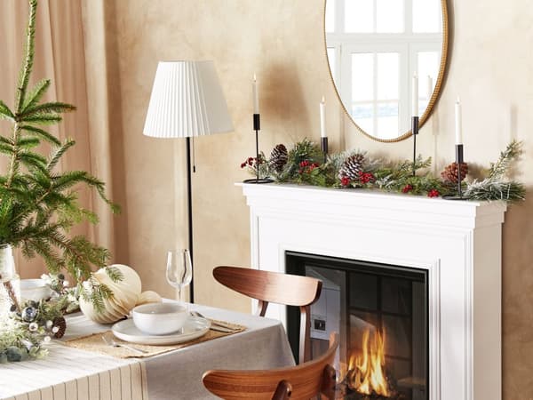 Kunstig Julekrans Grønn Syntetisk Materiale 150 cm Ornament Frostet