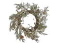Miniatyrbilde 1 av 6: Julekrans Grønn Gull Syntetisk Materiale 45 cm Furukongler Snøkuler Tradisjonell Design Rund