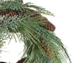 Miniatyrbilde 6 av 6: Julekrans Grønn Syntetisk materiale 34 cm Kongler Snø Tradisjonell design Rund form