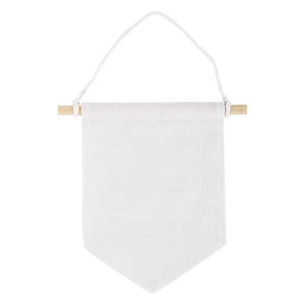 Hängande tygvimpel - Naturlig - 14x14cm - 3 stycken - 50% bomull - 50% polyester