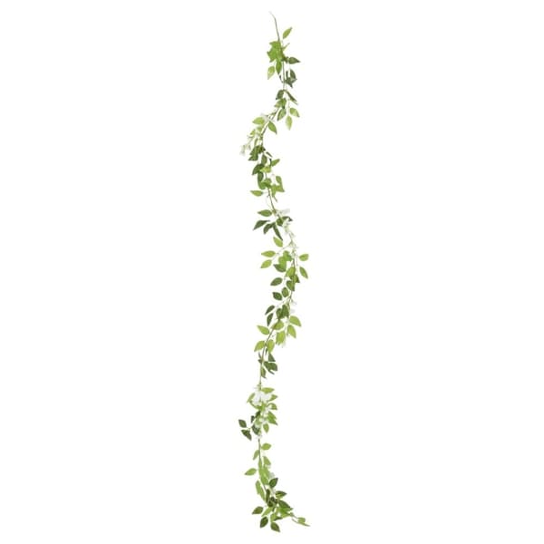 vidaXL Konstgjorda girlanger 6 st vit 200 cm