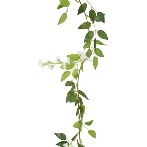 vidaXL Konstgjorda girlanger 6 st vit 200 cm