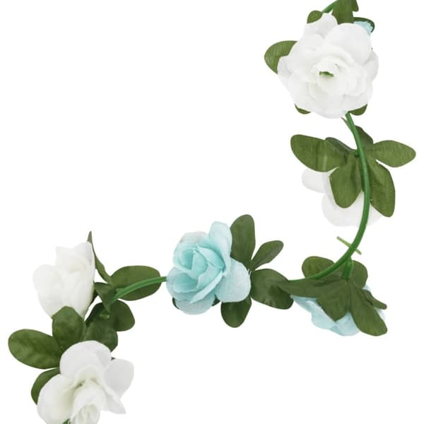 vidaXL kunstige blomsterguirlander 6 stk. 240 cm blå og hvid